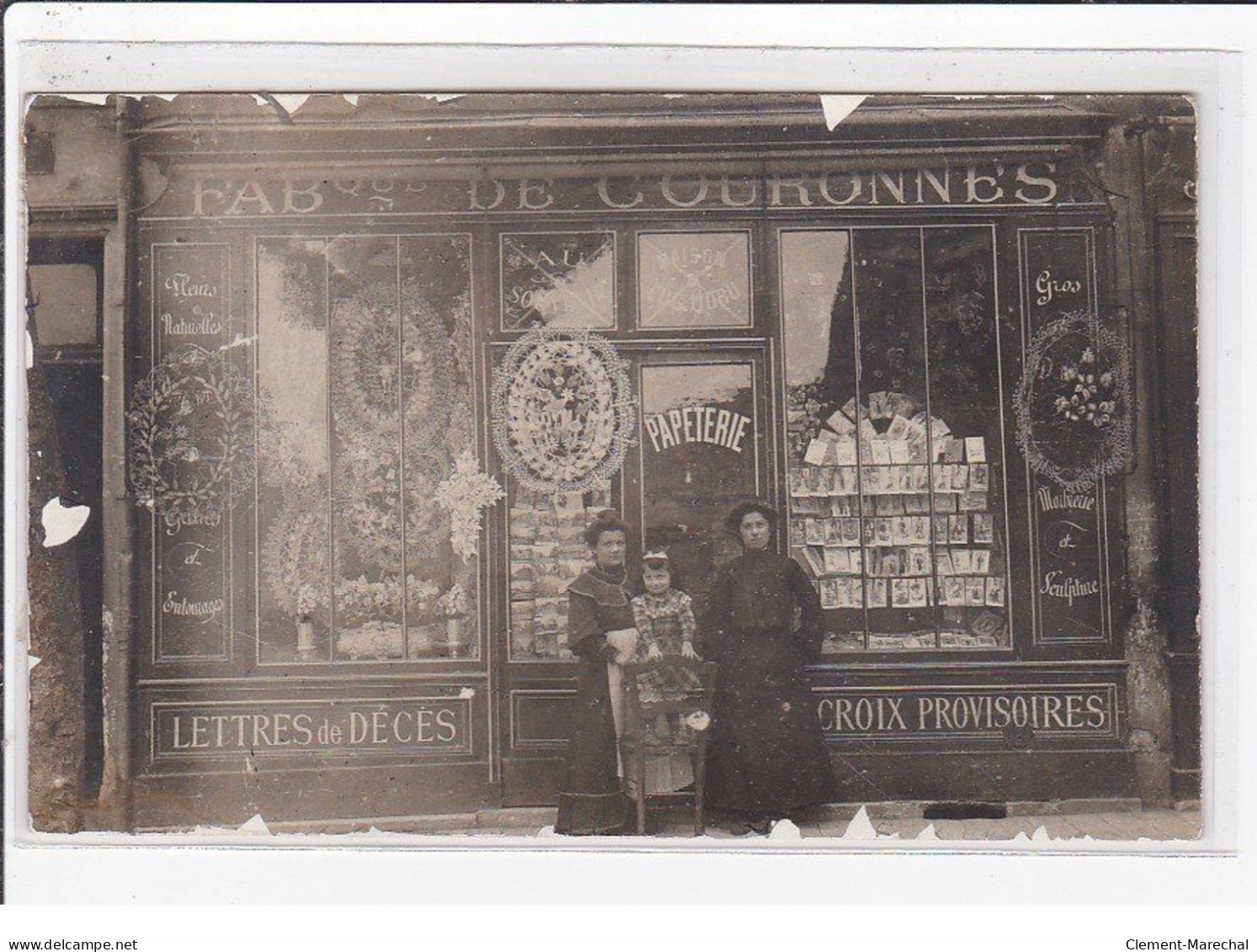 IVRY : Carte Photo De La Fabrique De Couronnes - Maison Eugène DURU "Au Souvenir" (cartes Postales) - Très Bon état - Ivry Sur Seine