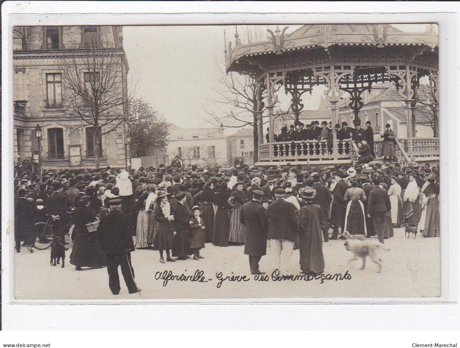 ALFORTVILLE : Carte Photo De La Grève Des Commerçants (photo Félix) - Très Bon état - Alfortville