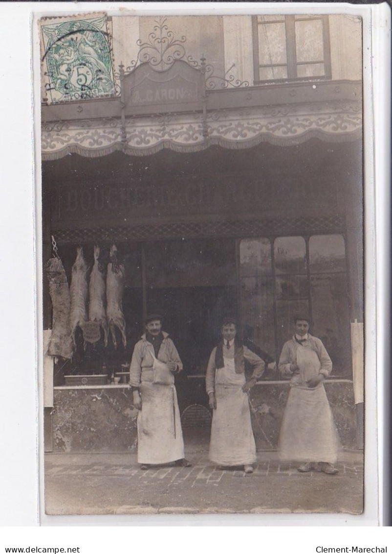 LE RAINCY : Carte Photo D'une Boucherie (cachet Postal De Départ Du Raincy) - Très Bon état - Le Raincy