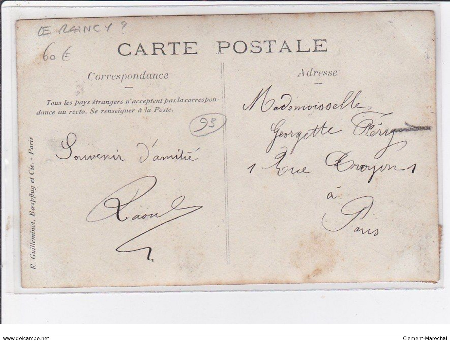 LE RAINCY : Carte Photo D'une Boucherie (cachet Postal De Départ Du Raincy) - Très Bon état - Le Raincy