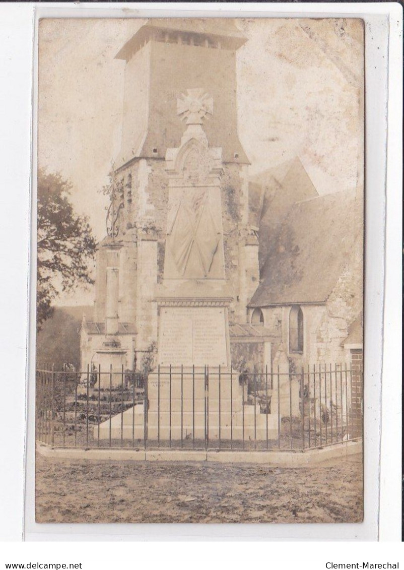 SAINT AUBIN SUR GAILLON : Carte Photo Du Monument Aux Morts - état - Autres & Non Classés