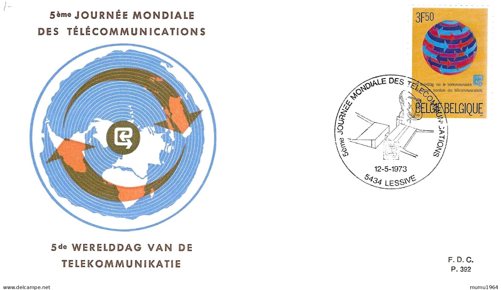 COB - FDC N° 392 - Timbre N° 1673 - 1961-1970