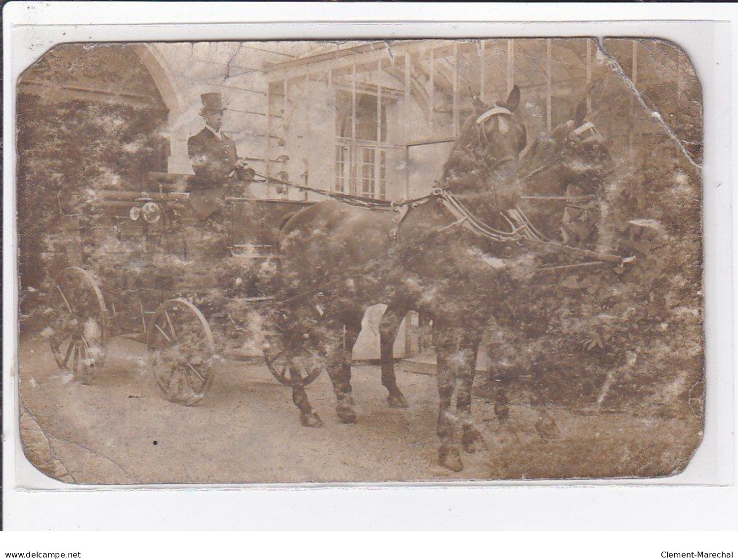 BESANCON : Lot De 4 Cartes Photo D'un Conducteur De Fiacre (attelage)(photo D'HOOP) - Très Bon état (1 Cpa Abimée) - Besancon