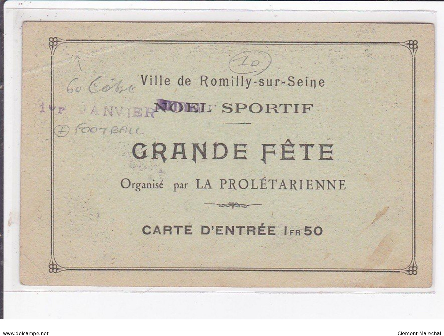 ROMILLY : équipe De Football "la Prometarienne" - état - Romilly-sur-Seine