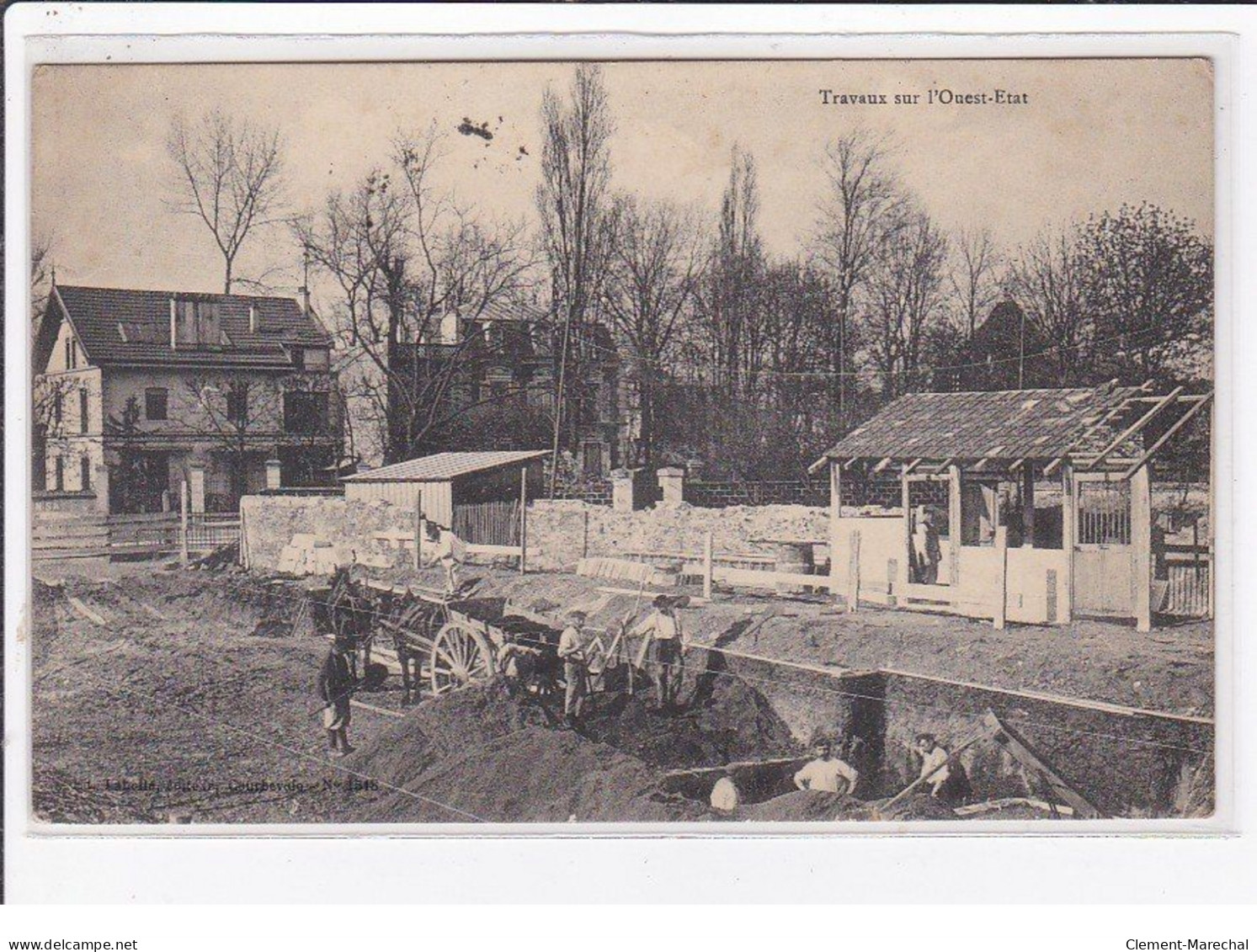 COURBEVOIE ? : Les Travaux De L'ouest-est (chemin De Fer) - état - Other & Unclassified