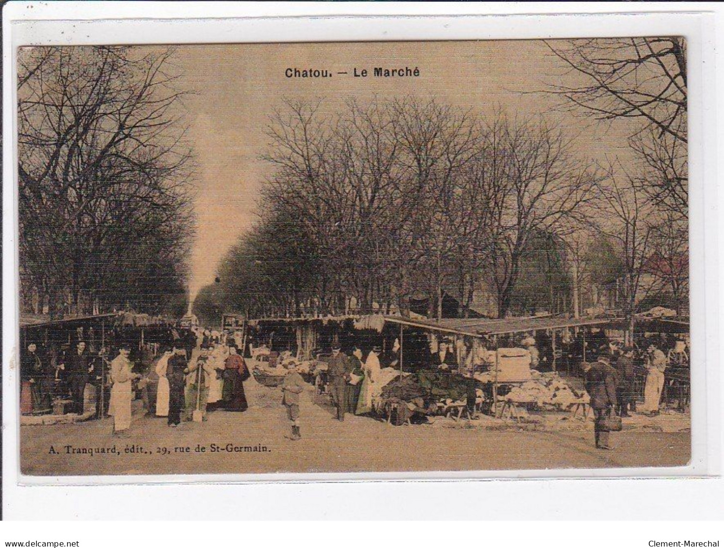 CHATOU : Le Marché (toillée) - Très Bon état - Chatou