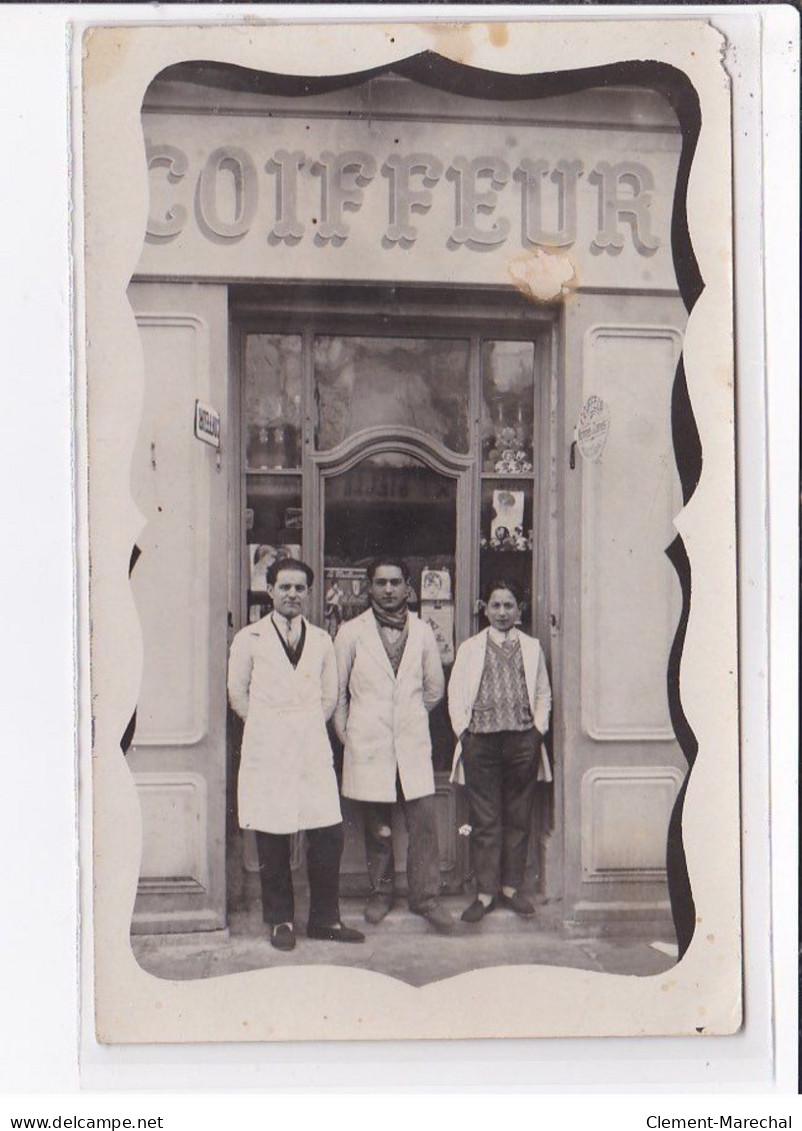 A LOCALISER : Carte Photo D'un Salon De Coiffure (coiffeur) - Bon état - Photos