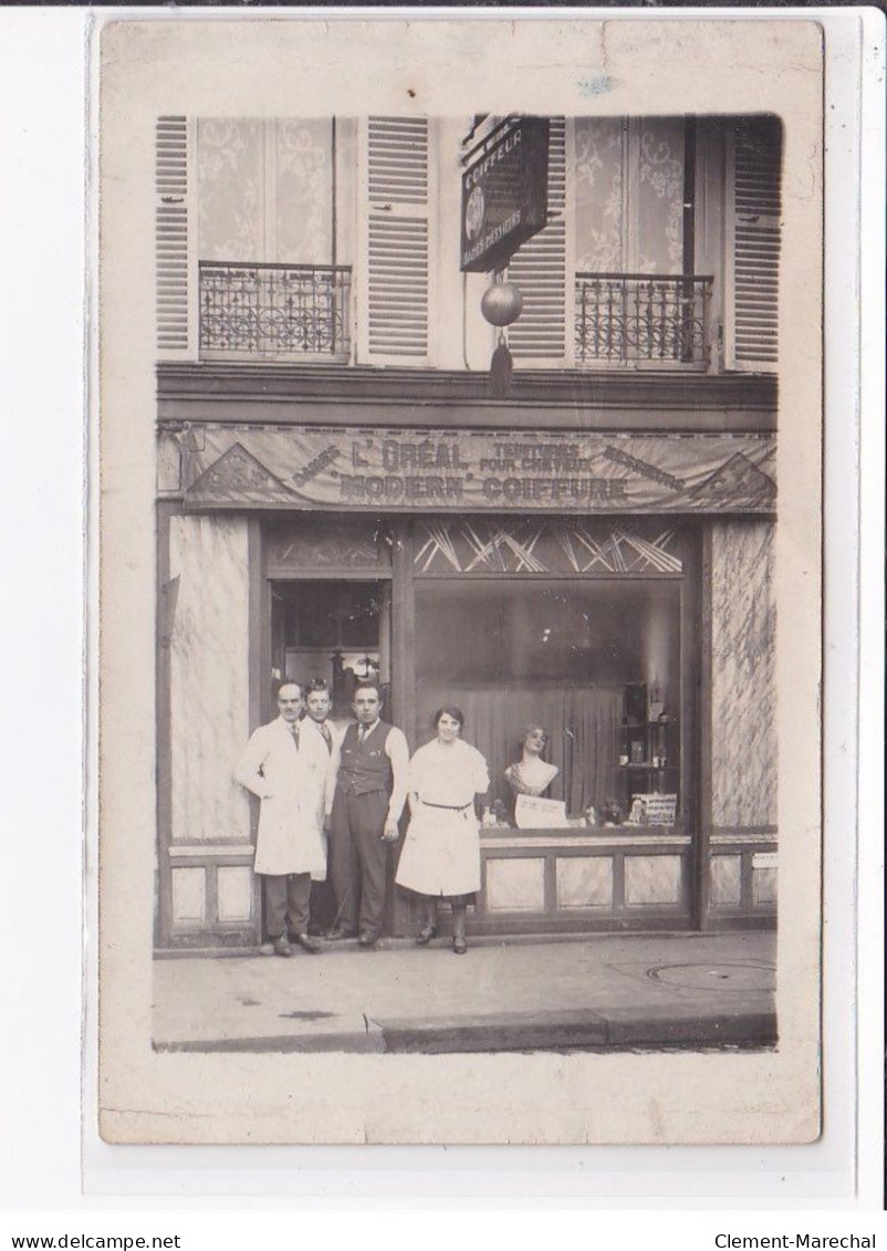 A LOCALISER : Carte Photo D'un Salon De Coiffure (coiffeur) - état - Photos