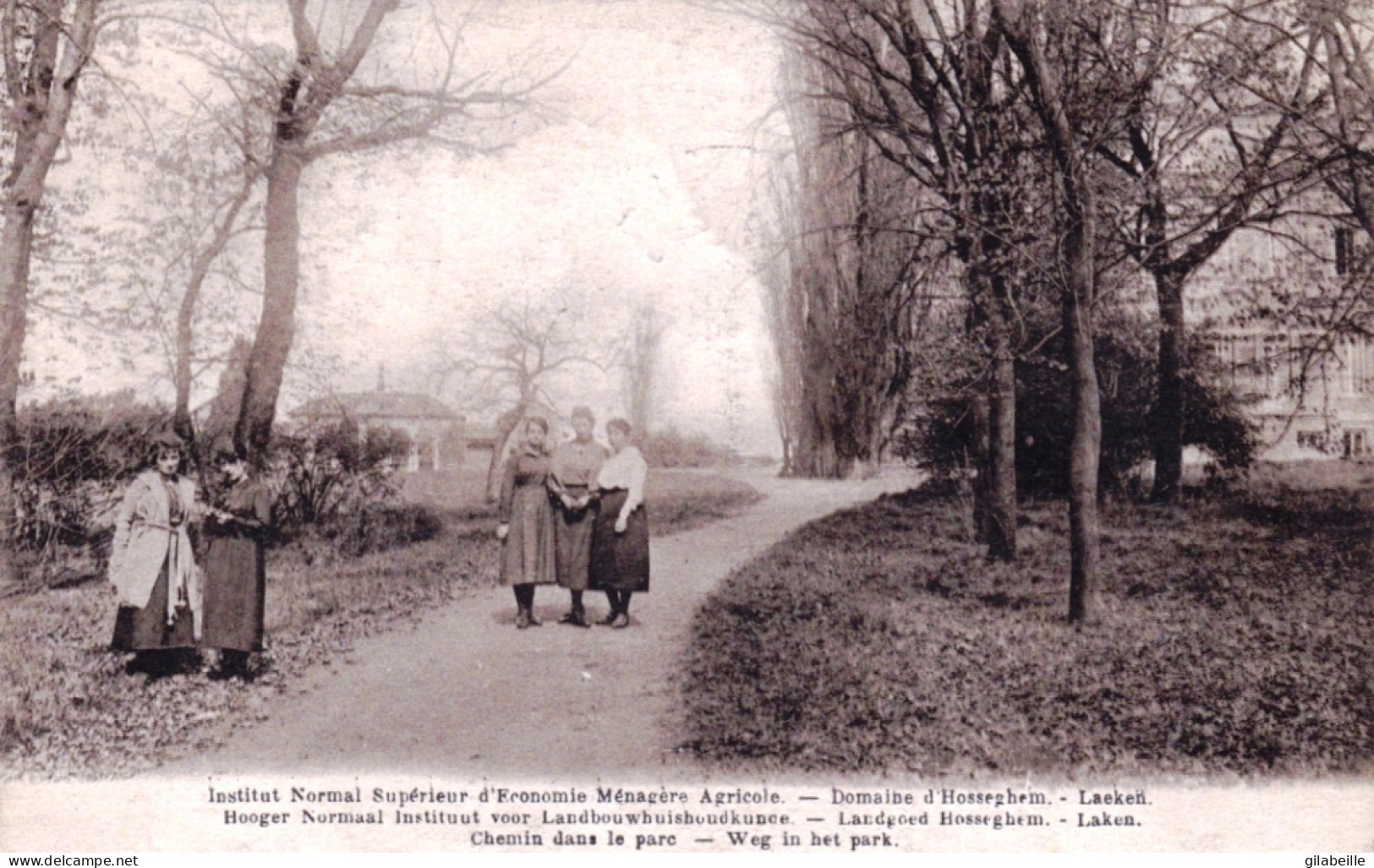 LAEKEN - BRUXELLES - Institut Normal Superieur D Economie Menagere Agricole - Hosseghem -chemin Dans Le Parc - Laeken