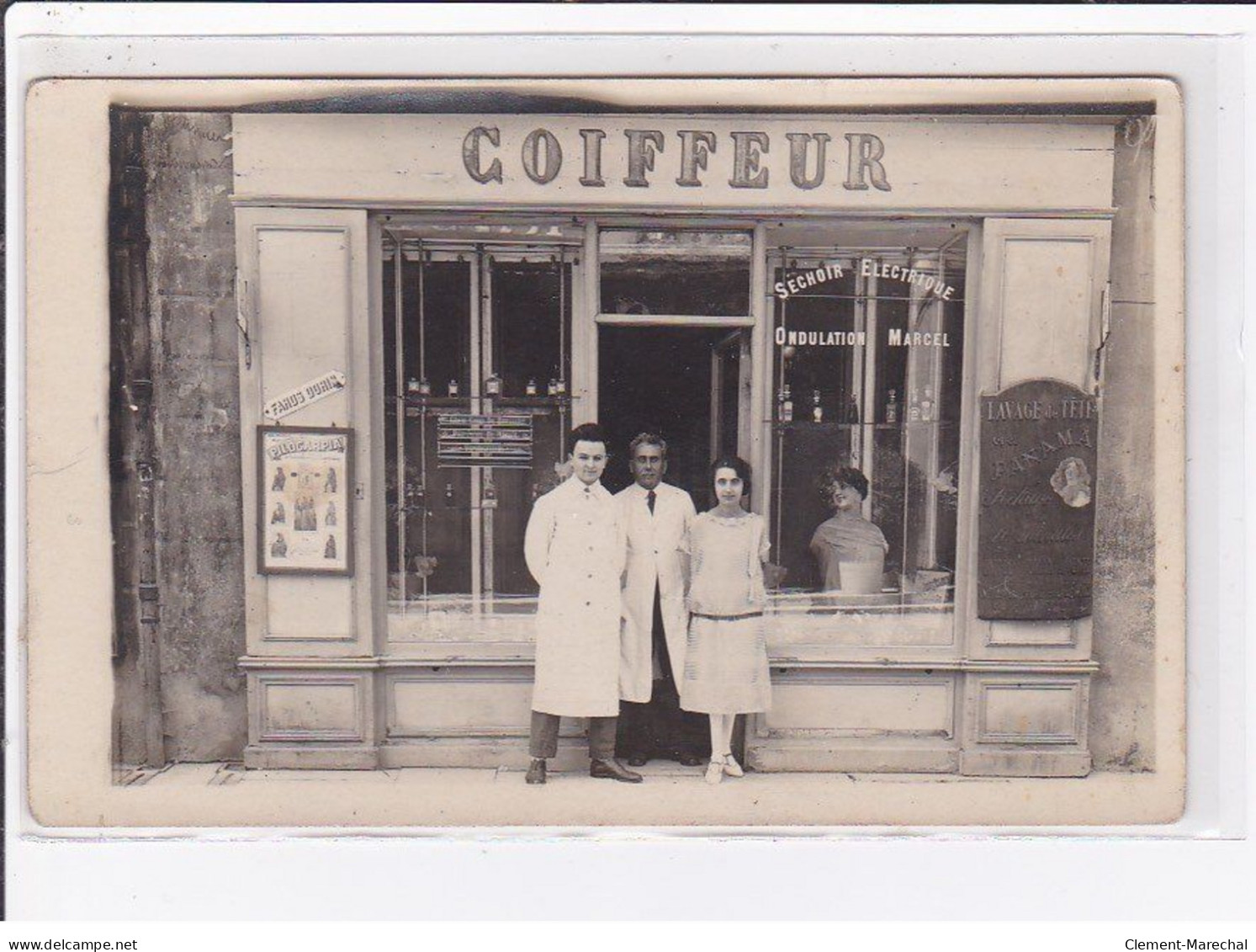 A LOCALISER : Carte Photo D'un Salon De Coiffure (coiffeur) -  Très Bon état - Photos