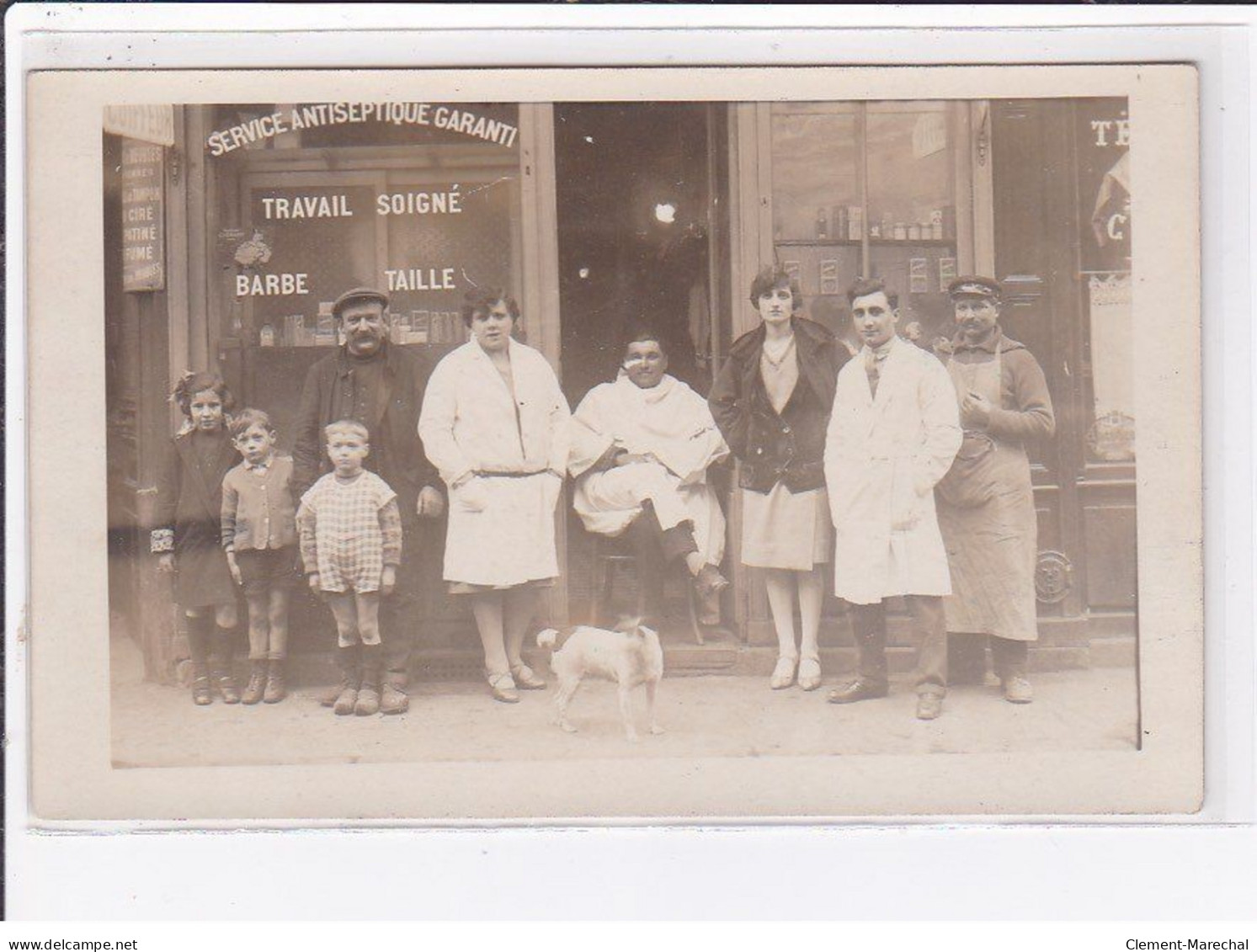 A LOCALISER : Carte Photo D'un Salon De Coiffure (coiffeur) -  Très Bon état - Photos