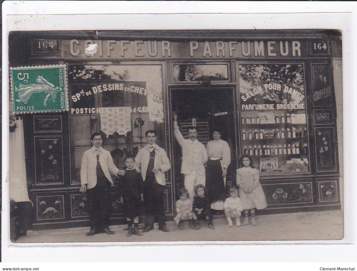 A LOCALISER : Carte Photo D'un Salon De Coiffure (coiffeur) - état - Foto