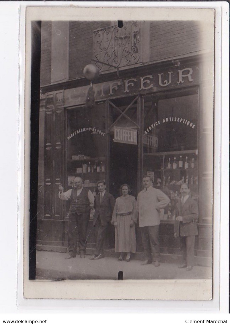 A LOCALISER : Carte Photo D'un Salon De Coiffure (coiffeur) - état - Foto