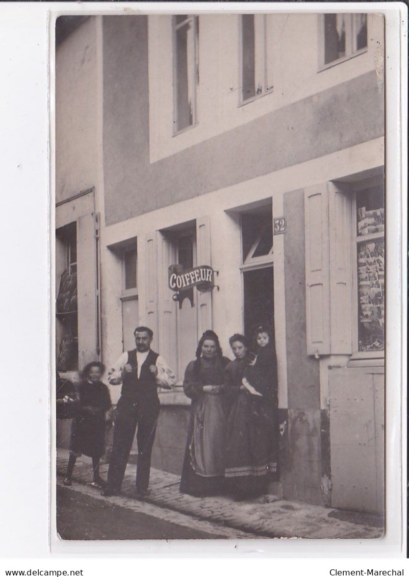 A LOCALISER : Carte Photo D'un Salon De Coiffure (coiffeur) -  Très Bon état - Photos