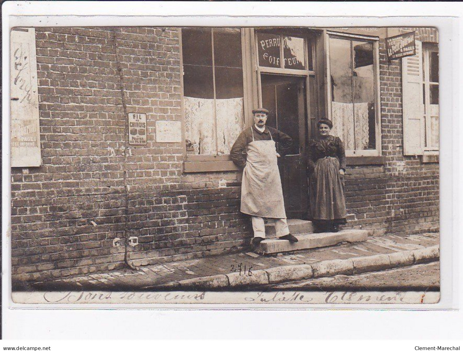 A LOCALISER : Carte Photo D'un Salon De Coiffure (coiffeur) - état - Foto's