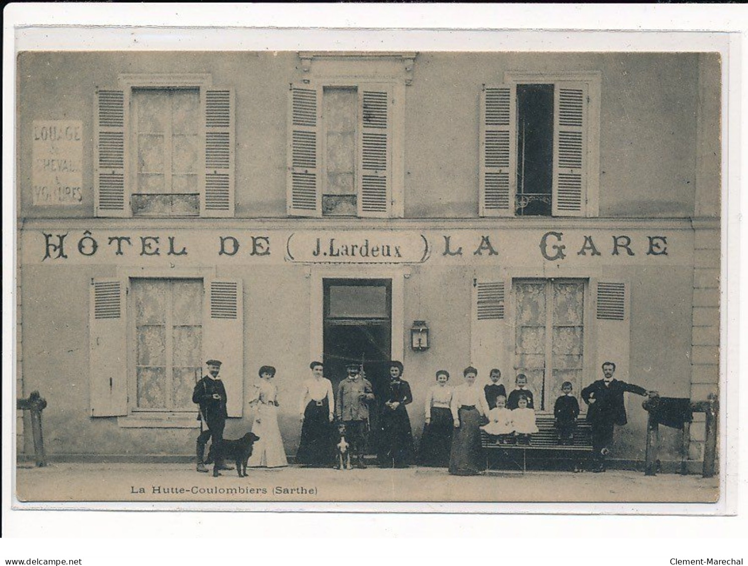 LA HUTTE-COULOMBIERS : Hôtel De La Gare, J.LARDEUX - Très Bon état - Other & Unclassified