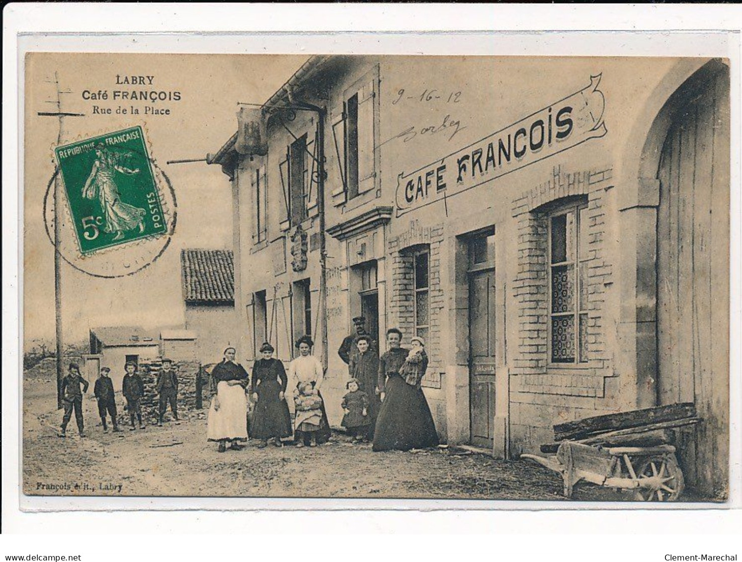 LABRY : Café FRANçOIS, Rue De La Place - Très Bon état - Otros & Sin Clasificación