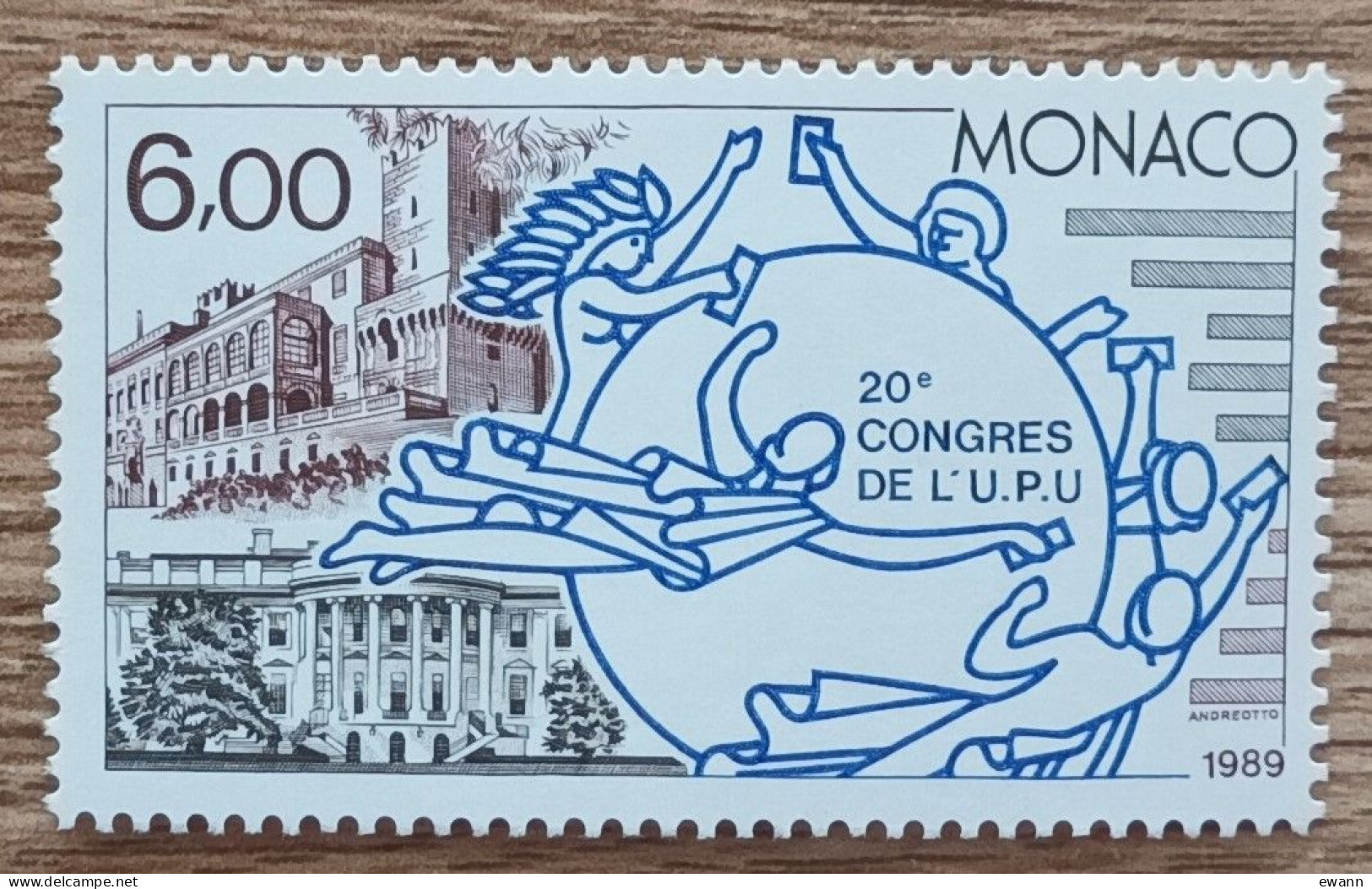 Monaco - YT N°1702 - 20e Congrès De L'UPU / Union Postale Universelle - 1989 - Neuf - Unused Stamps