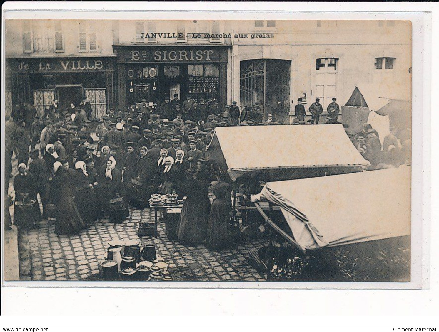 JANVILLE : Le Marché Aux Grains, Magasin SIGRIST - Très Bon état - Sonstige & Ohne Zuordnung