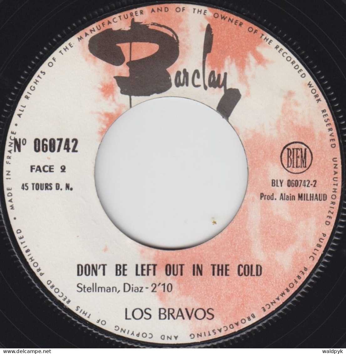 LOS BRAVOS - I Don't Care - Autres - Musique Anglaise