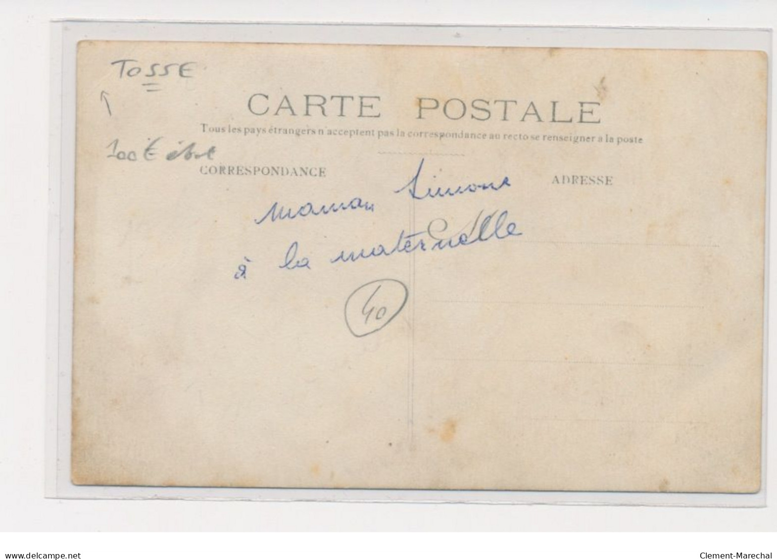 TOSSE - Carte Photo - Classe Maternelle - état - Other & Unclassified