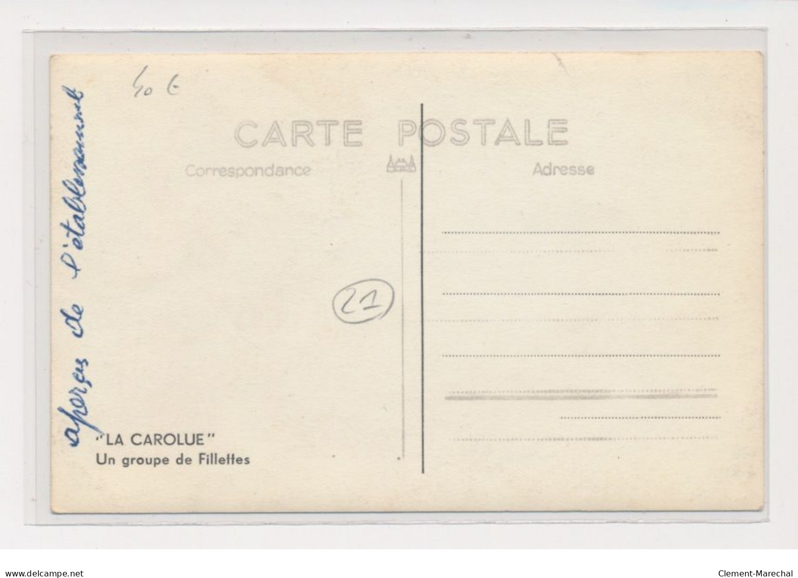 Carte Photo - La Carolue - Un Groupe De Fillettes - Très Bon état - Altri & Non Classificati