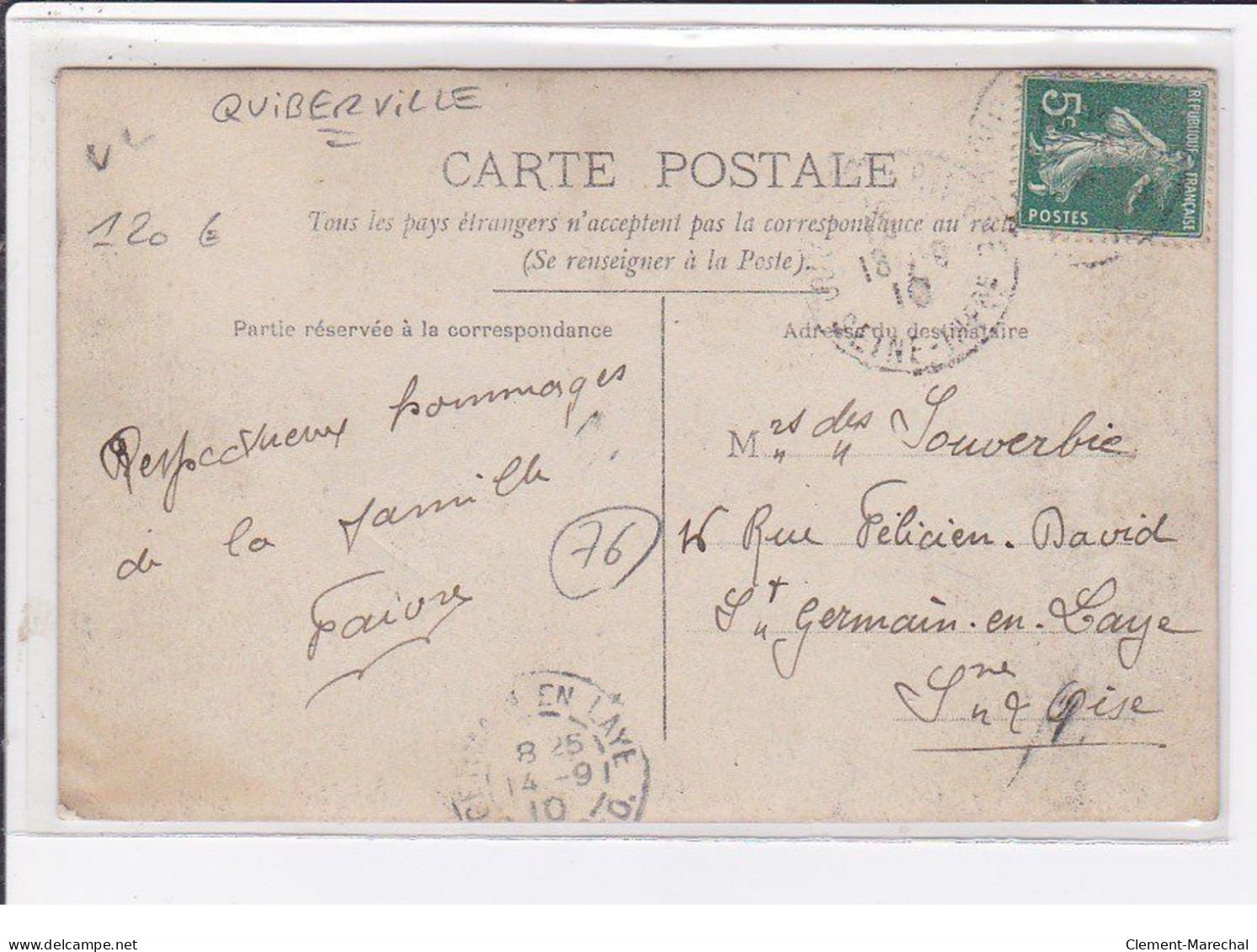 QUIBERVILLE : Carte Photo De L'hotel Du Casino - Très Bon état - Other & Unclassified