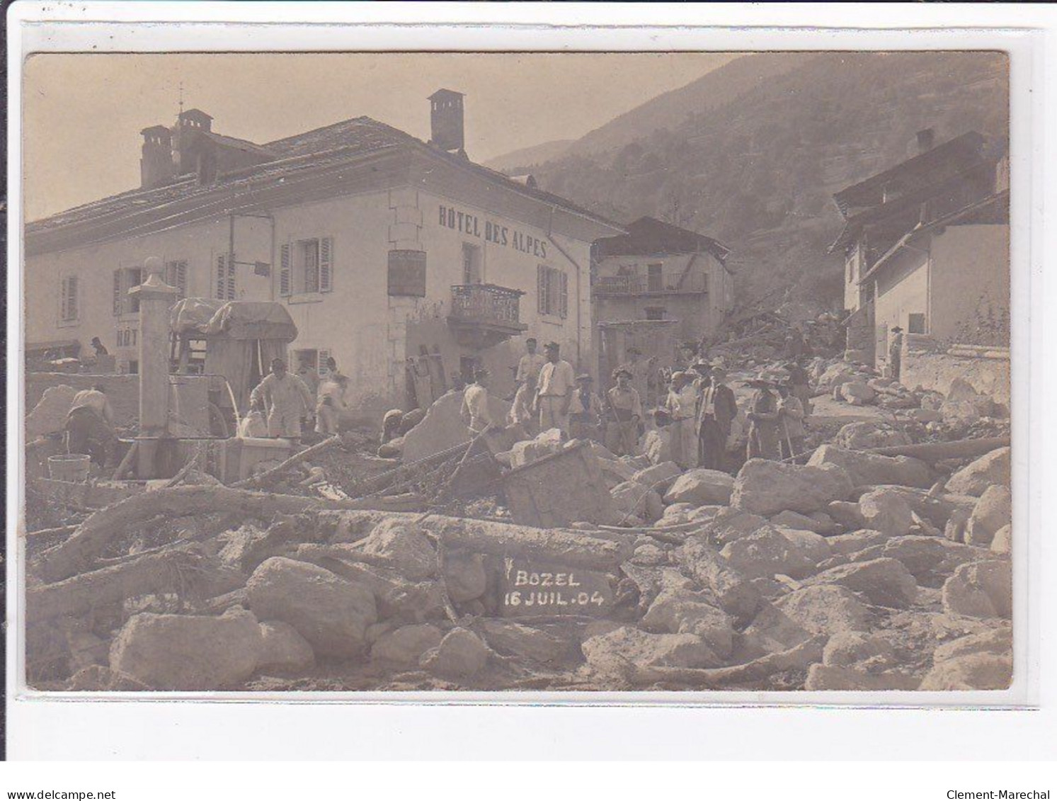 BOZEL : Carte Photo De La Catastrophe En Juillet 1904 - Très Bon état - Bozel