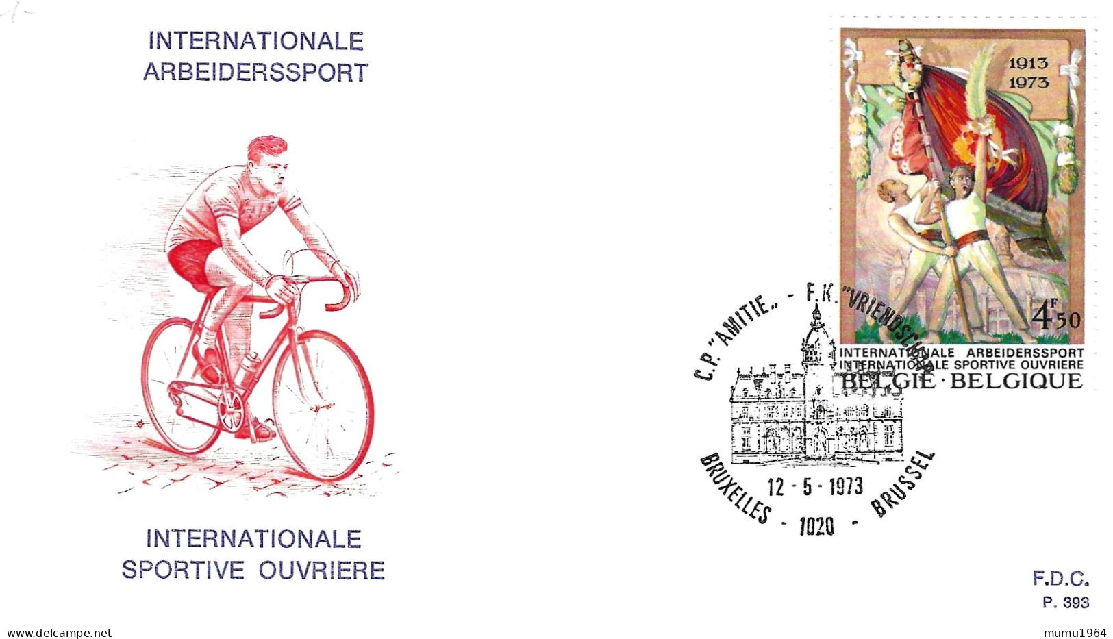 COB - FDC N° 393 - Timbre N° 1674 - 1961-1970