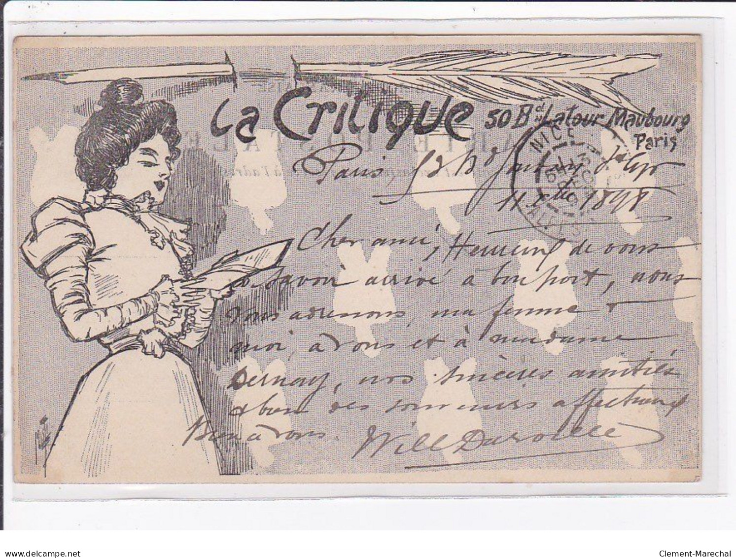 MISTI : Carte Postale Publicitaire Pour Le Journal "la Critique" (carte De Service) - Très Bon état - Autres & Non Classés