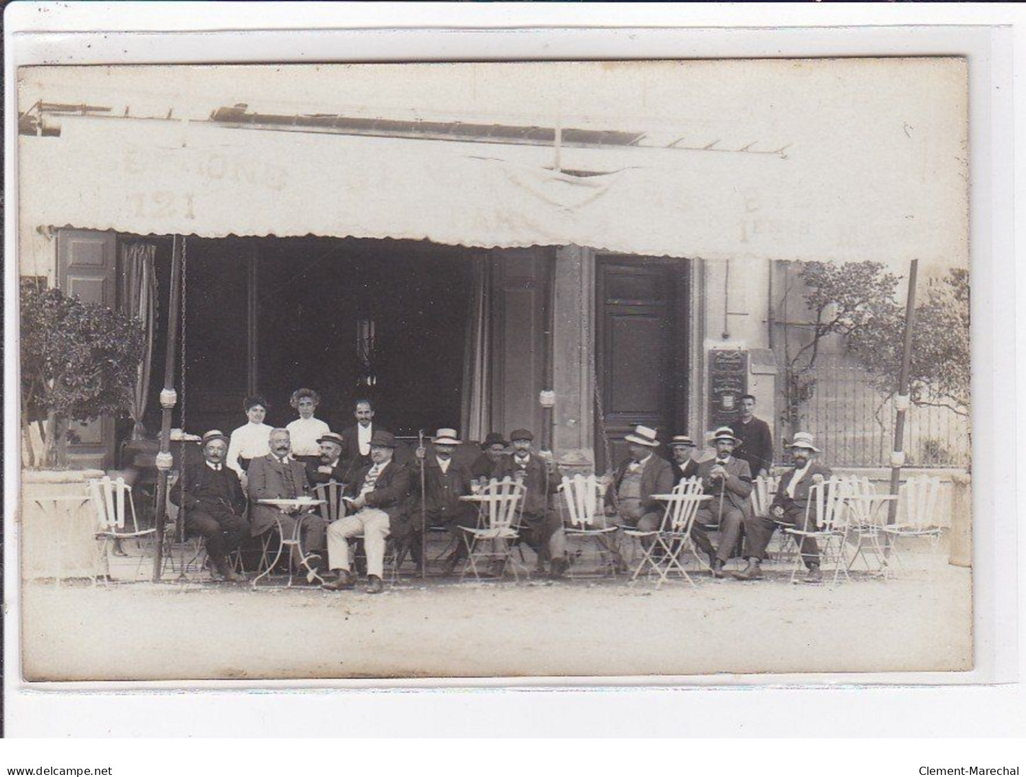 LIBOURNE : Carte Photo Du Café De La Gare Rue Chanzy - Très Bon état - Libourne