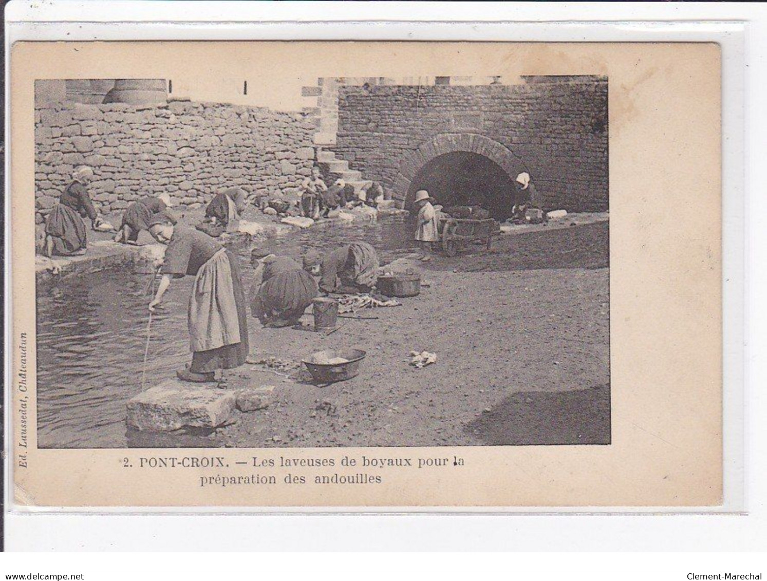 PONT CROIX : Les Laveuses De Boyaux Pour La Préparation Des Andouilles - Très Bon état - Pont-Croix