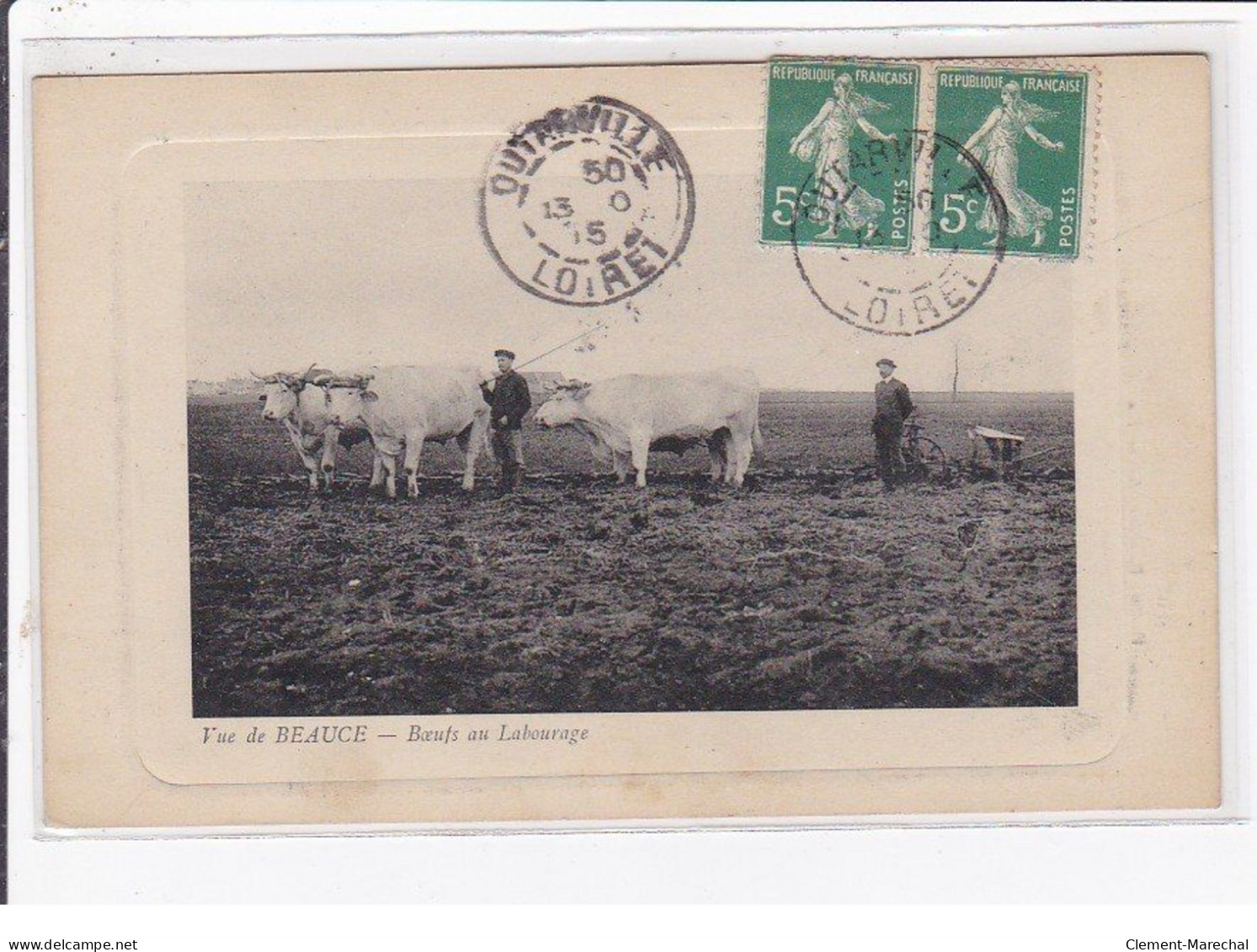 VUE DE BEAUCE : Boeufs Au Labourage - Très Bon état - Sonstige & Ohne Zuordnung