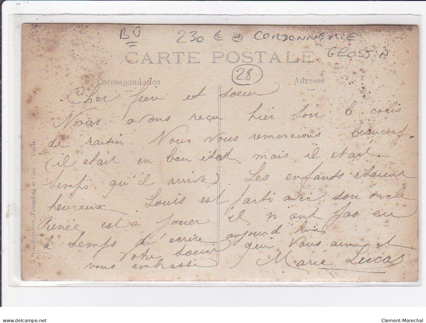 BU : Carte Photo De La Cordonnerie LUCAS (anciennement GEOSSIN) - Vente De Cartes Postales - Très Bon état - Sonstige & Ohne Zuordnung