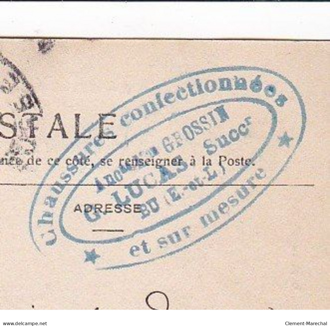 BU : Carte Photo De La Cordonnerie LUCAS (anciennement GEOSSIN) - Vente De Cartes Postales - Très Bon état - Altri & Non Classificati