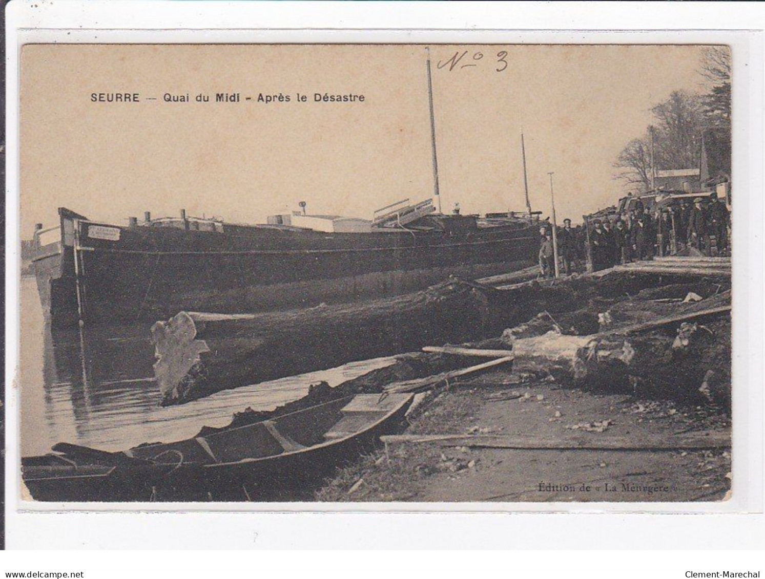 SEURRE : Quai Du Midi - Après Le Désastre (canal) - Très Bon état - Sonstige & Ohne Zuordnung