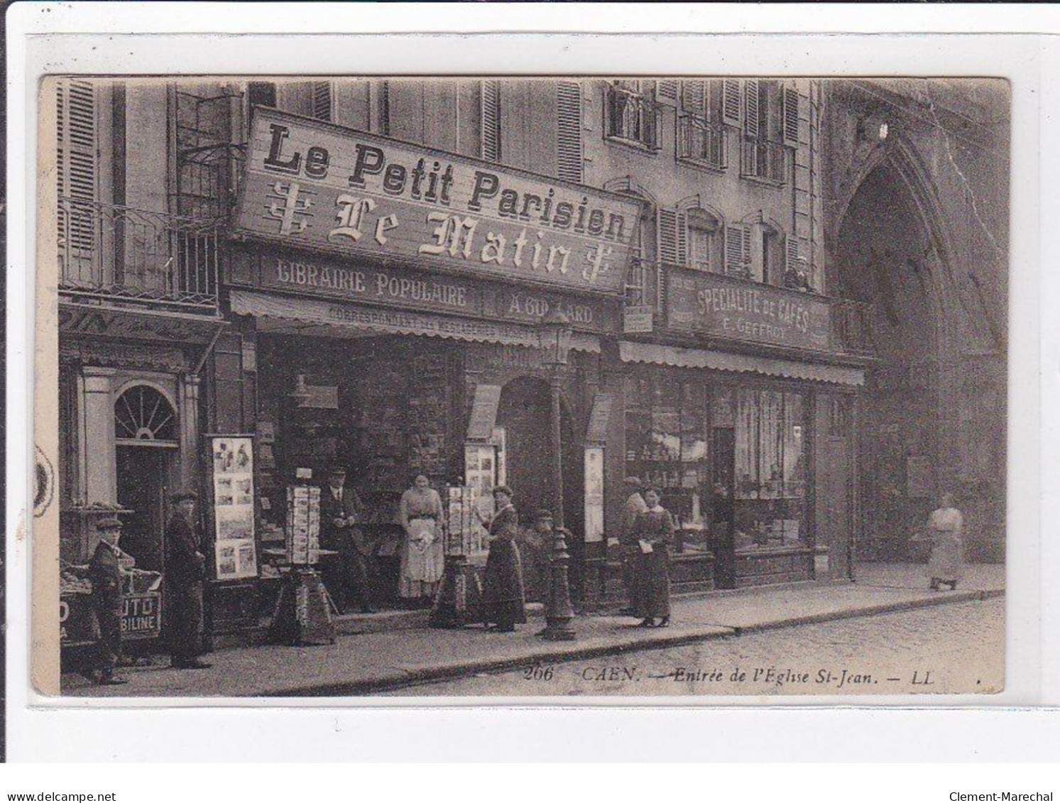 CAEN : Entré De L'église Saint Jean (magasin De Journaux - Librairie Populaire) - état - Caen