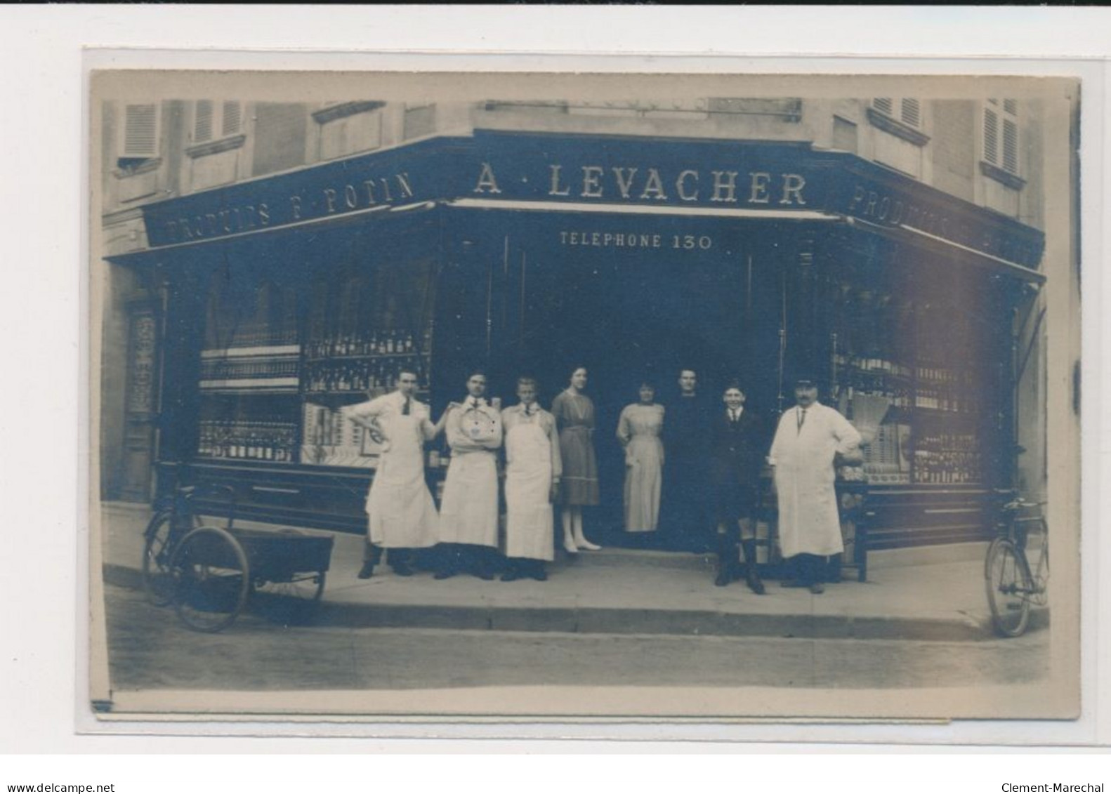 DEAUVILLE - Carte Photo De L'épicerie Felix Potin (LEVACHER) Rue Olliffe Et Victor Hugo - Très Bon état - Deauville