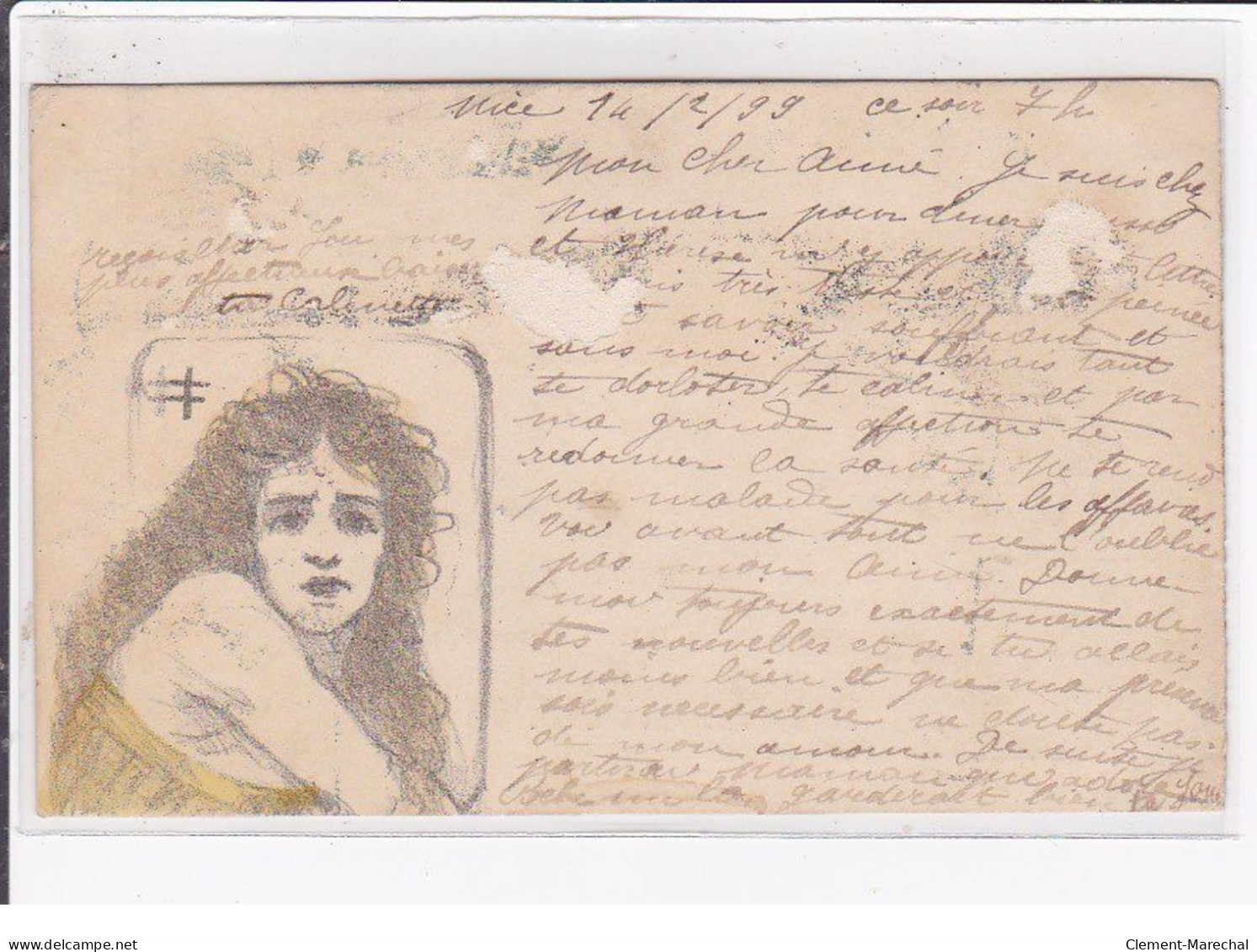 Jean De CALDAIN : Lot De 8 Cartes Postales De 1898 (femmes) Autographe De Raoul THOMEN - Bon état Général - Other & Unclassified