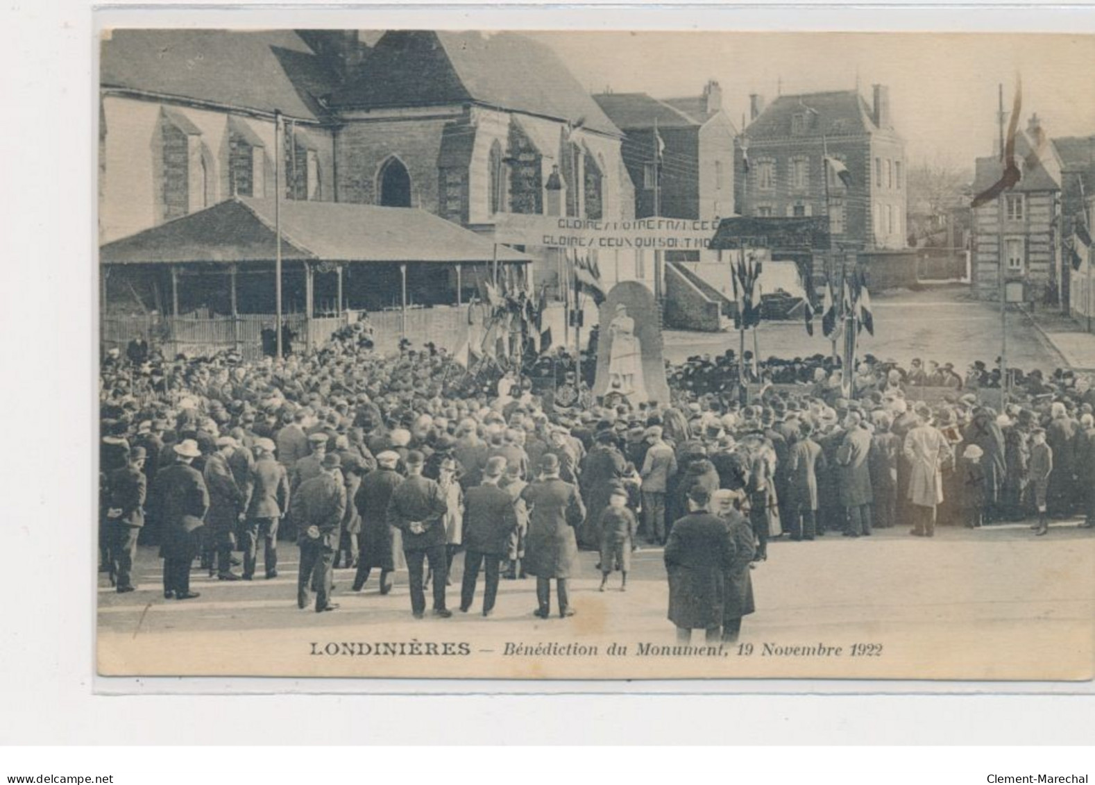 LONDINIERES - Bénédiction Du Monument, 19 Novembre 1922 - Très Bon état - Londinières