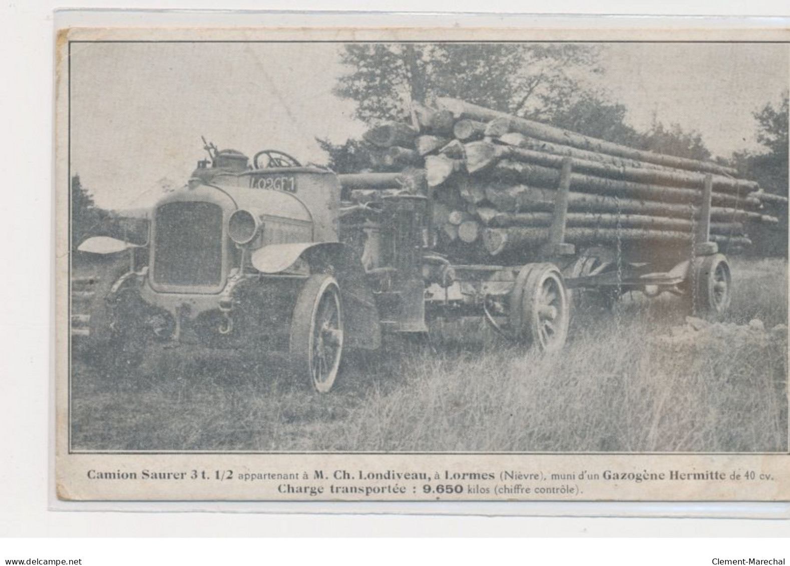 LORMES - Camion Saurer - Gazogène Hermitte (transport Du Bois) - Très Bon état - Lormes