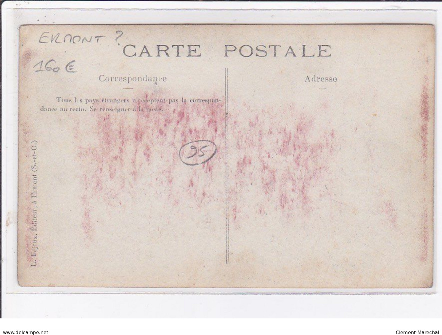 ERMONT ? : Carte Photo Du Salon De Coiffure LEGER (coiffeur) -bon état (traces Rouge Au Dos) - Ermont-Eaubonne