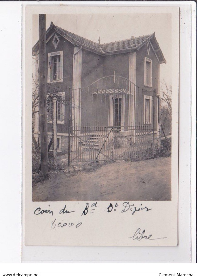 GAGNY : Carte Photo D'une Maison à L'angle Du Boulevard Saint Dizier Et Rue De Franceville - Très Bon état - Gagny