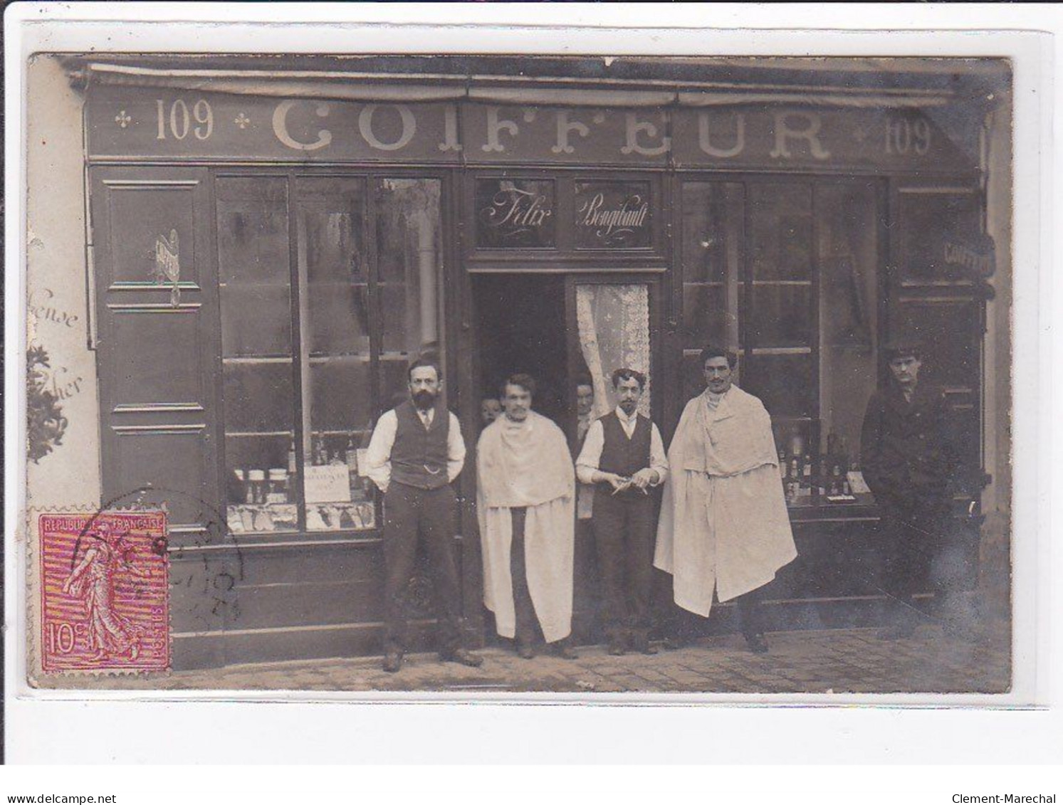 CHOISY LE ROI : Carte Photo Du Salon De Coiffure Félix BONGIBAULT - Très Bon état - Choisy Le Roi