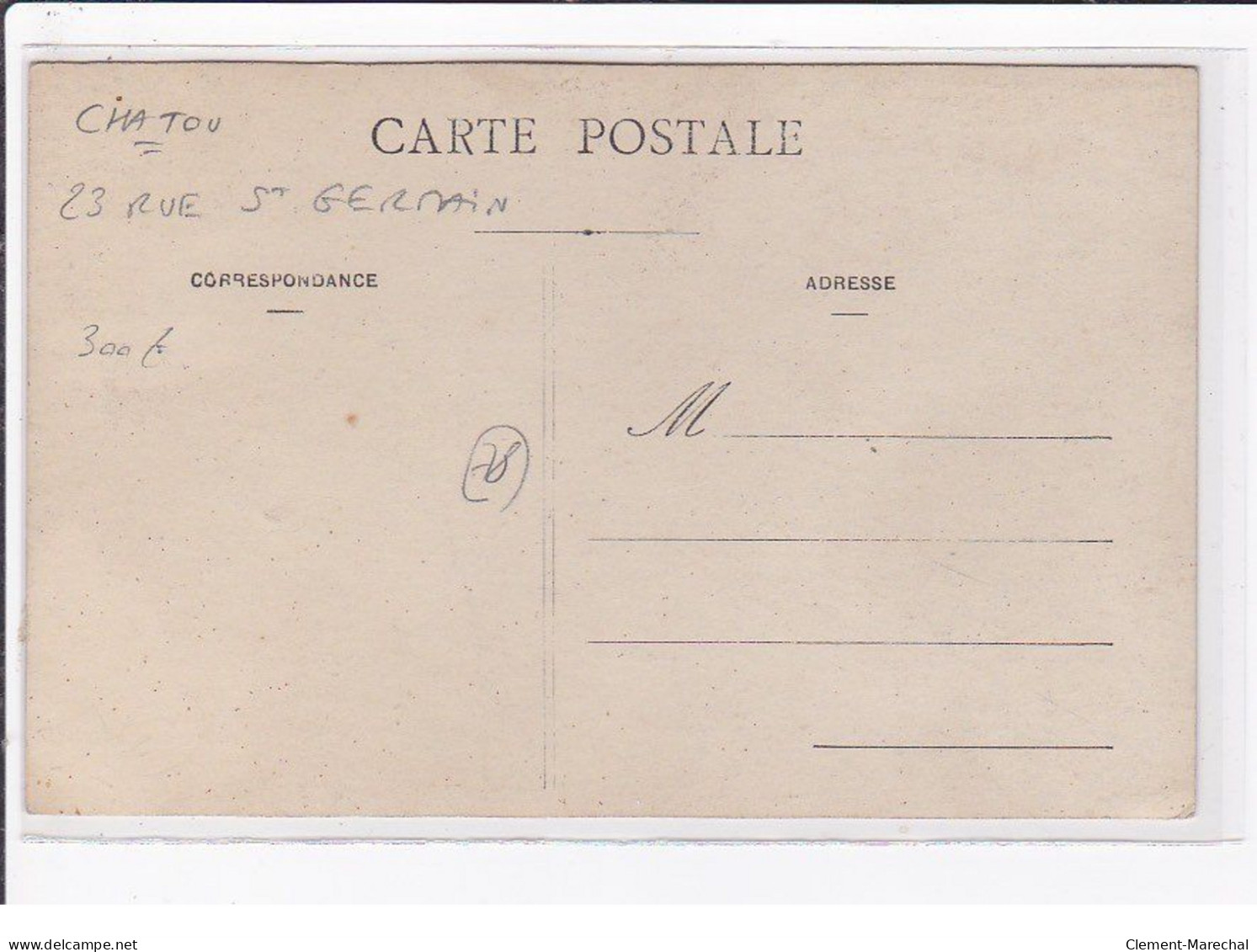 CHATOU : Carte Photo Du Salon De Coiffure De Gaston SABY (lavatory De L'hotel De Ville)(coiffeur) - Très Bon état - Chatou