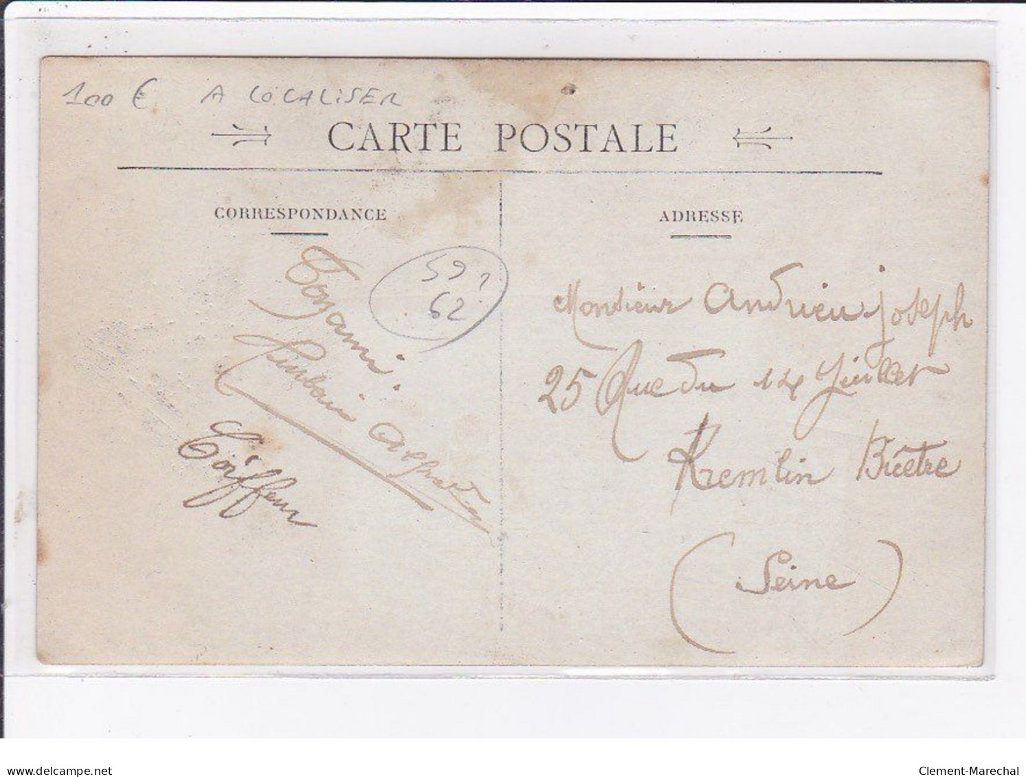 A LOCALISER : Carte Photo D'un Salon De Coiffure (coiffeur)(estaminet) - Très Bon état - Otros & Sin Clasificación