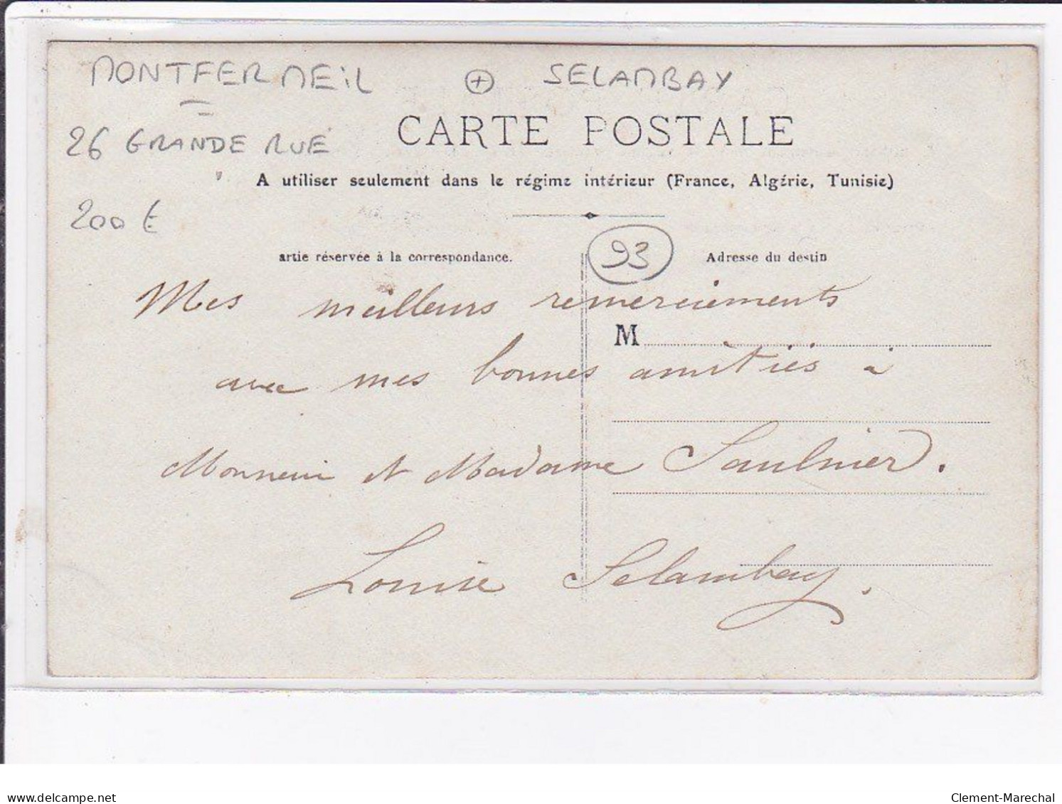 STAINS : Carte Photo Du Magasin SELAMBAY Au 26 Grande Rue (mercerie - Modes - Chaussures) - Très Bon état - Montfermeil