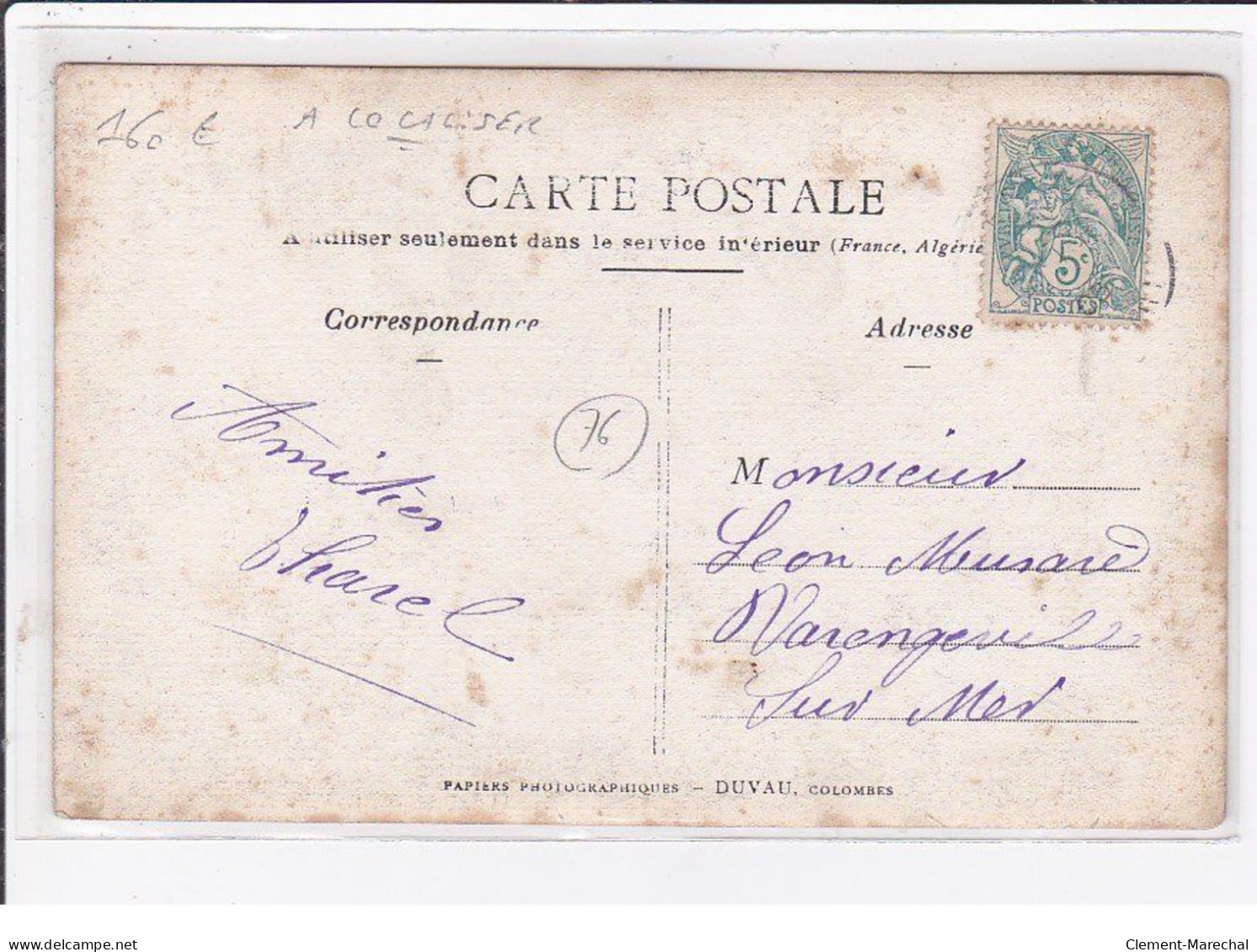 AUFFAY : Carte Photo Du Salon De Coiffure THAREL (coiffeur - Place Du Marché) - Très Bon état - Sonstige & Ohne Zuordnung