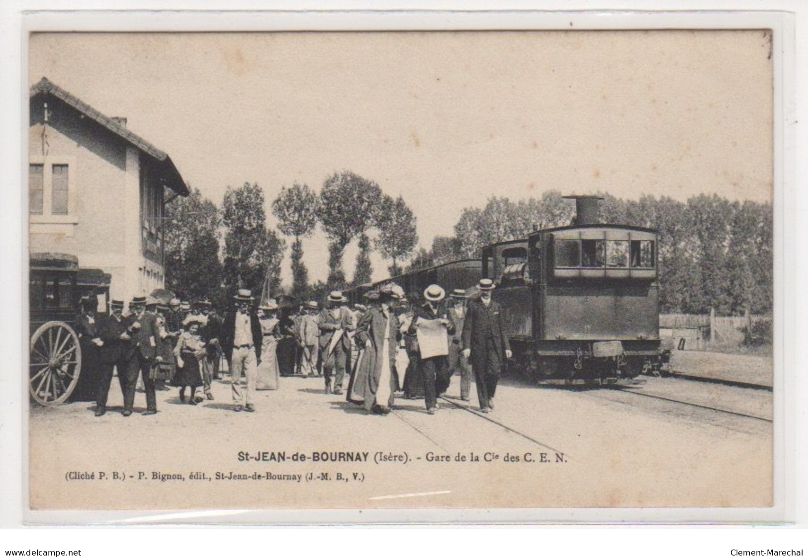 SAINT JEAN DE BOURNAY : Gare De La Compagnie Des C.E.N. - Très Bon état - Saint-Jean-de-Bournay