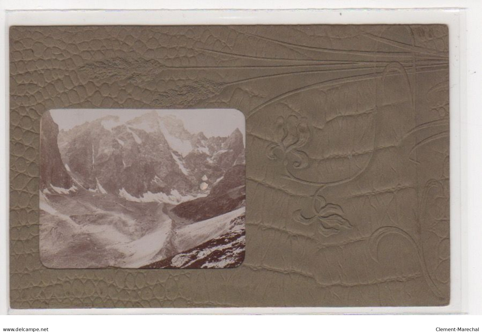 L'ARGENTIERE : Carte Photo De La Montagne (bel Encadrement Gaufré) - Très Bon état - Other & Unclassified